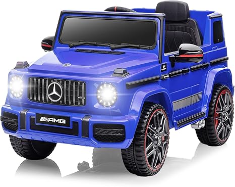 12V 7Ah Licensed Mercedes-Benz G63 Ride on Car for Kids Ages 3-6, Electric Car Ride on Toys w/Parent Remote, Wireless Music, Suspension System - AMG G63 Large,