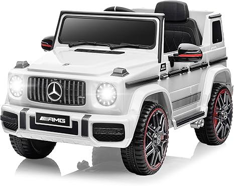 12V 7Ah Licensed Mercedes-Benz G63 Ride on Car for Kids Ages 3-6, Electric Car Ride on Toys w/Parent Remote, Wireless Music, Suspension System - AMG G63 Large,