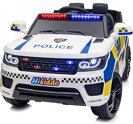 Electric Police Car for Kids, 24 Volt Kids Ride-on Toy Car with Remote Control, 400W Motor, 5mph Max Speed